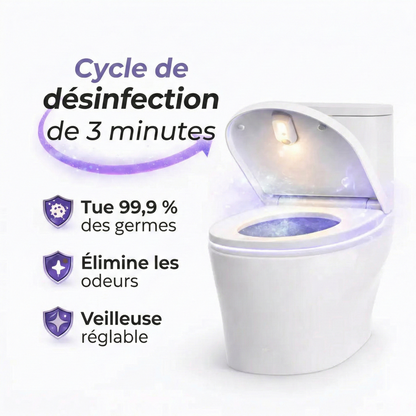 Désinfectant UV Auto-Nettoyant avec Veilleuse pour Toilettes
